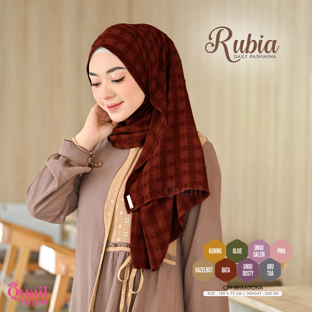 Quail Hijab - RUBIA PASHMINA MOTIF ORI QUAIL