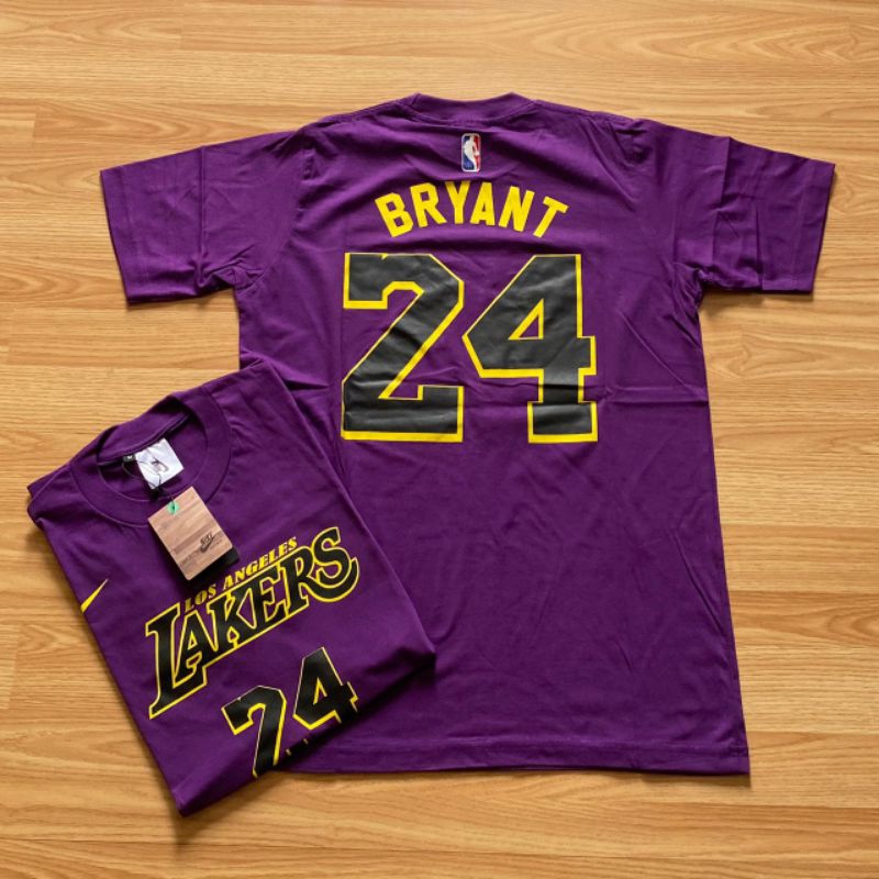 kaos pria Lakers 24 purple Bryan Tshirt baju Lakers