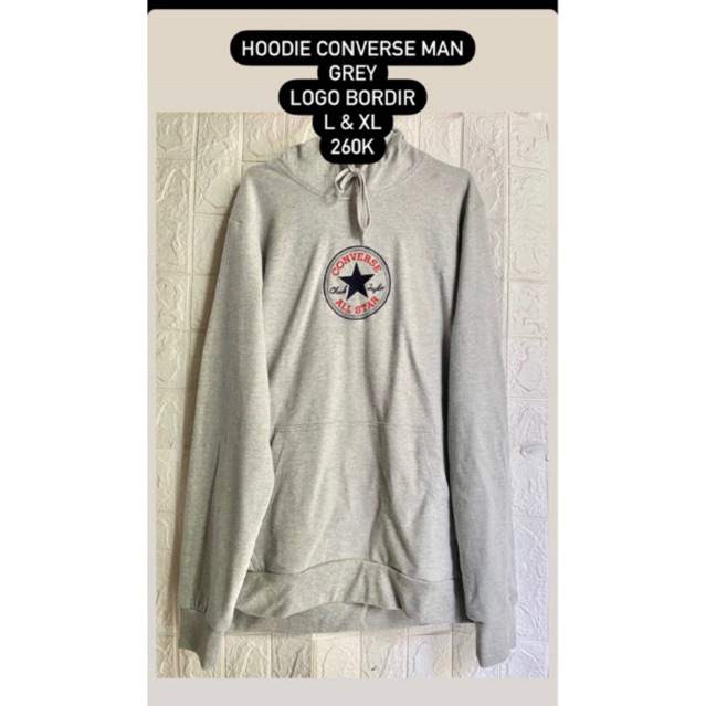 Converse Hoodie Grey dan Blue Man Original PT MAP PRIA