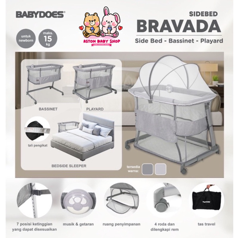 Babydoes Bravada Sidebed Babybox Baby does Bravada Side Bed