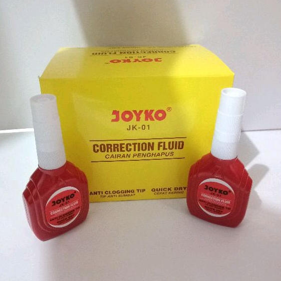 

(12pcs) Correction Fluid Joyko / Cairan Koreksi Joyko/ Penghapus Cair Joyko 1 Lusin