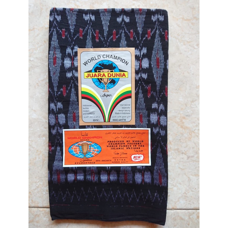 Sarung Goyor Toldem Merek JUARA DUNIA (JAHITAN TENGAH)