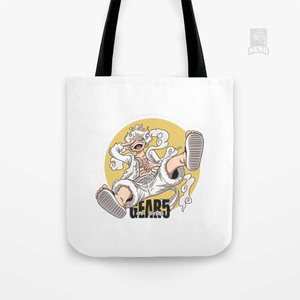 Gear 5 Poster Luffy One Piece Nica Tote Bag Kanvas