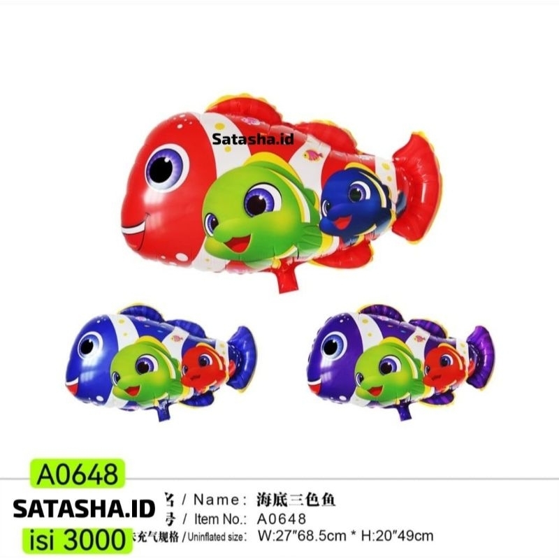 SATASHA.ID BALON IKAN NEMO BARU GRENJENG IKAN NEMO BARU BALON GAS IKAN NEMO ANAK