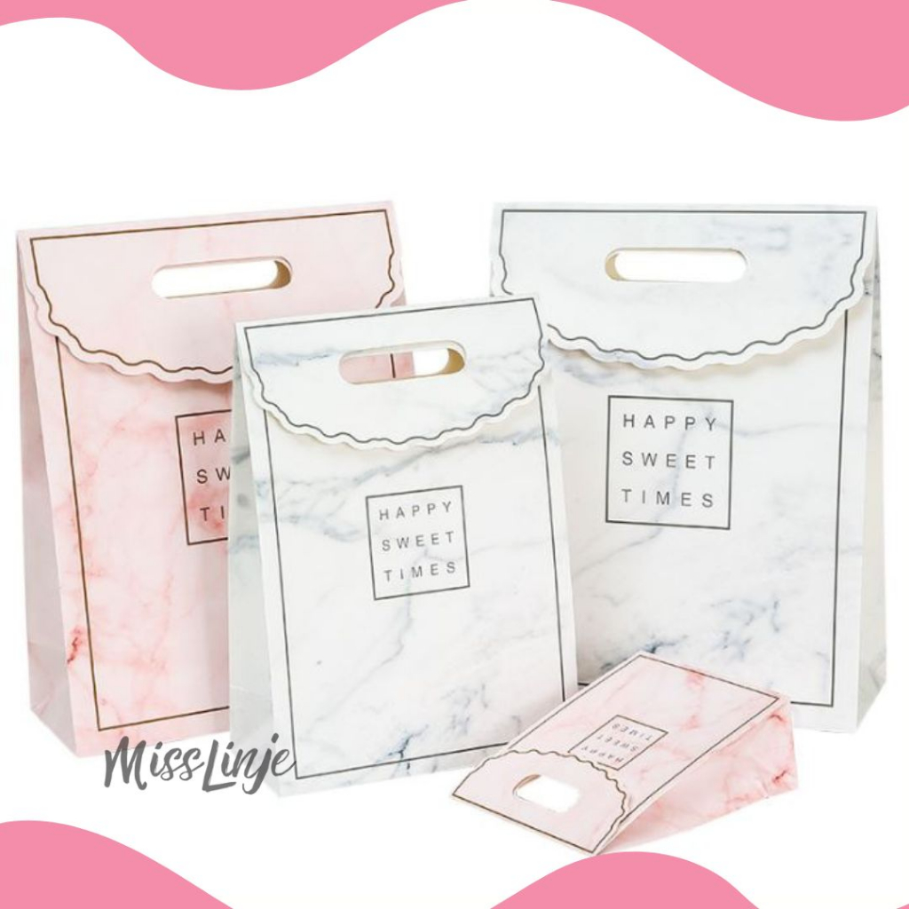 

Paper Bag Paperbag Kado Tutup Atas Gift Bag Tas Hadiah Exclusive Happy Sweet Time