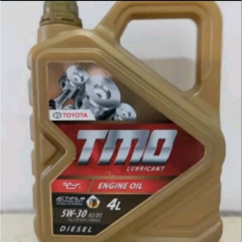Oli Mesin TOYOTA TMO Diesel SAE 5W - 30 100% Original Kemasan NEW Galon isi 4 Liter
