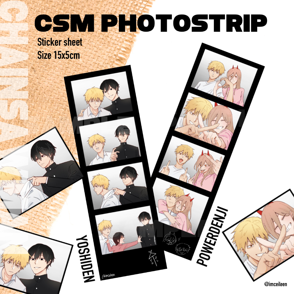 

Chainsawman Photostrip Sticker sheet