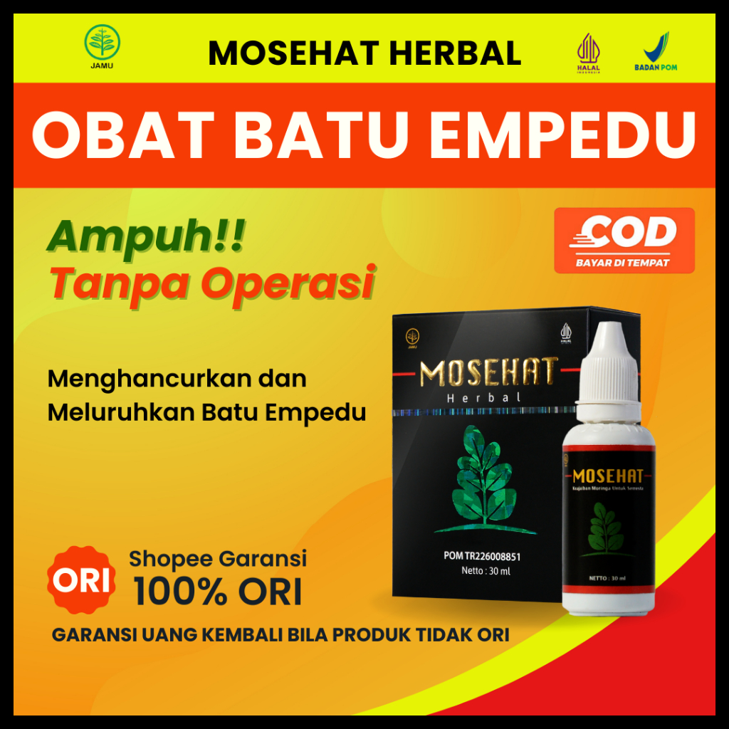 Mosehat Herbal Batu Empedu Hancur Tanpa Operasi Original