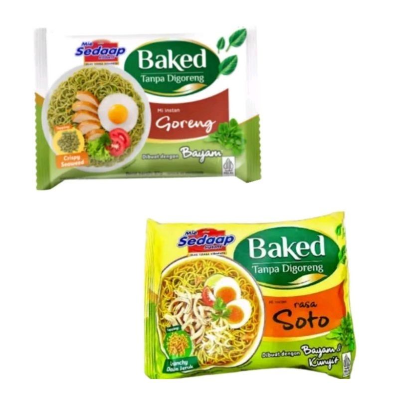 

1 DUS/24 PCS MIE SEDAAP MIE INSTAN BAKED TANPA DI GORENG DIBUAT DENGAN BAYAM RASA GORENG/SOTO 87 GRAM TStore