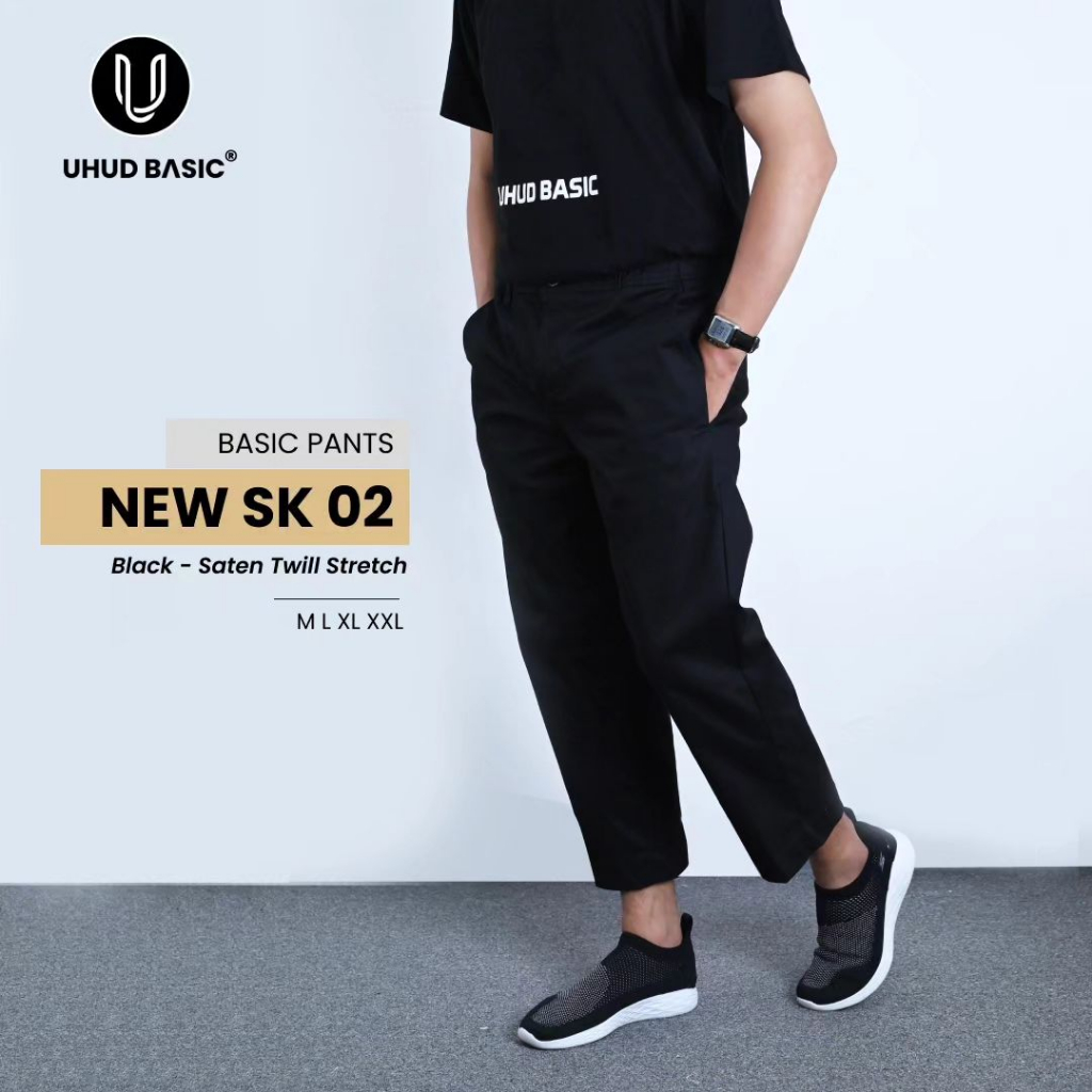 Uhud Basic | Sirwal Office - Basic Pants | SK-02 Black