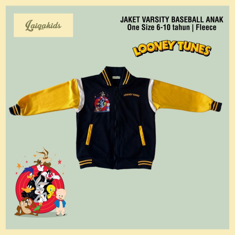 Jaket Varsity Baseball Anak 6-10 tahun LOONEY TUNES