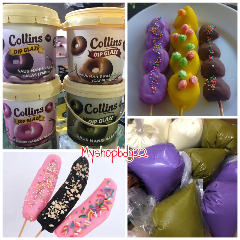 Repack Collins Dip Glaze 250Gr / Coklat Cair / Toping Coklat / Toping Donat