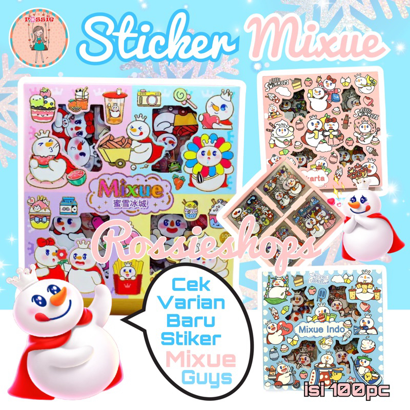 

Stiker Mixue Snow King isi 100 Lembar/Sticker Box Mixue Ready Stock/Stiker Viral Lucu/Stiker Mixue Sticker Set Mascot Mixue Ice Cream Snow Man/Set Stiker 100pc Mixue/Stiker Lucu