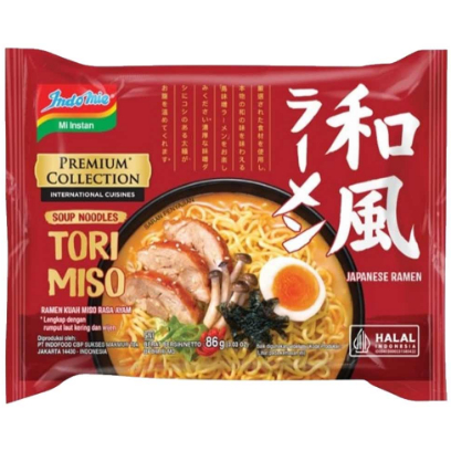 

Indomie Mie Instant Premium Japanese Tori Miso Ramen 86 gram