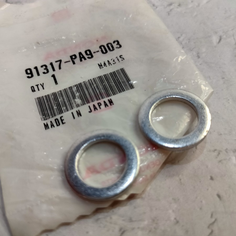Oil Drain Plug Washer Gasket Baut Ring Oli 14mm Honda Original Parts