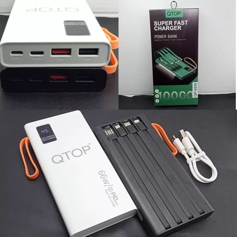 POWER BANK QTOP 10000 MAH QP_66WATT/QP_15WATT/QP_WIRELESS QP 55WATT BARANG AWET TAHAN LAMA KUALITAS 