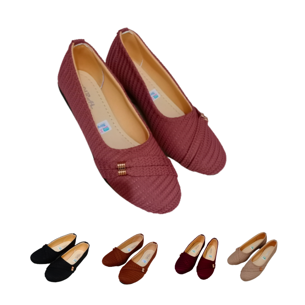 FLATSHOES WANITA RAJUT TERBARU SLIP ON SEPATU FLAT