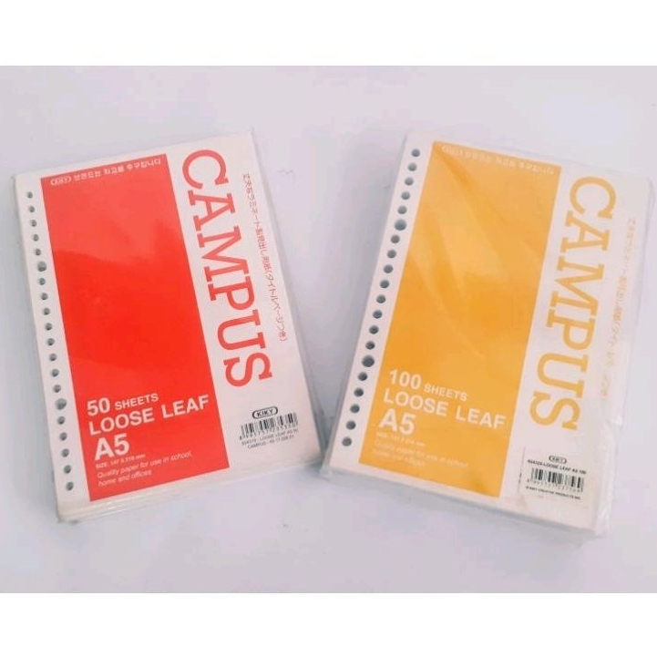 

Kiky Loose Leaf A5 50 100 sheets Campus