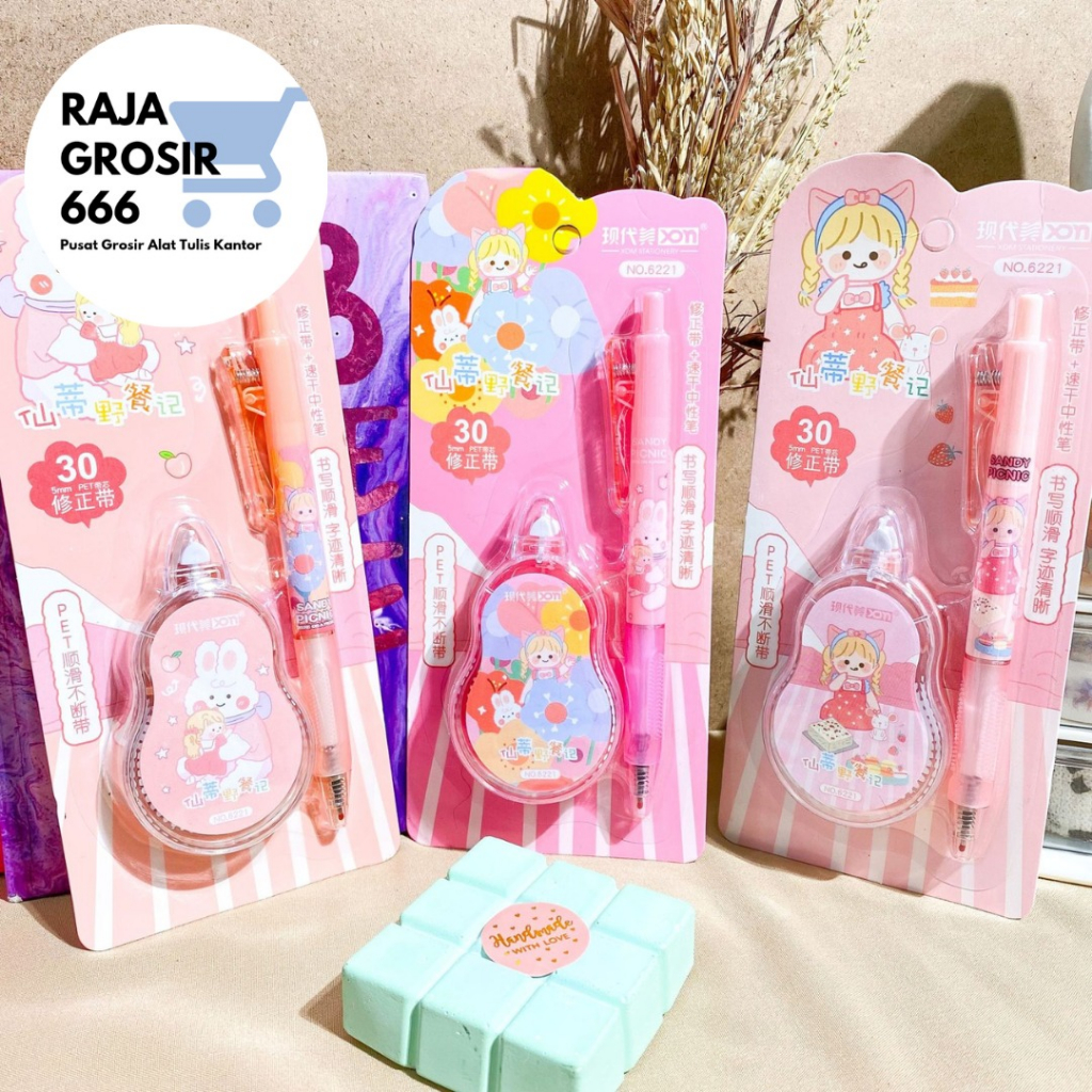 

Correction tape 2 in 1 rabbit girl ( 1 correction tape + 1 pen ) XDM-6221 LUCU IMUT KADO UNIK ALAT-ALAT SEKOLAH AESTHETIC KOREA ORIGINAL COD