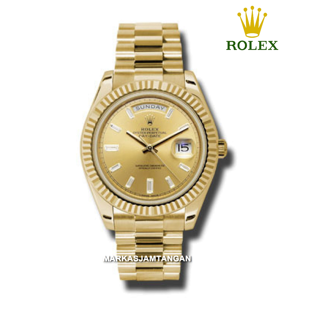 Jam Tangan Wanita - Jam Tangan Pria Rolex Oyster Perpetual Day Date Automatic Stainless Steel Watch TERMURAH TERLARIS HADIAH KADO