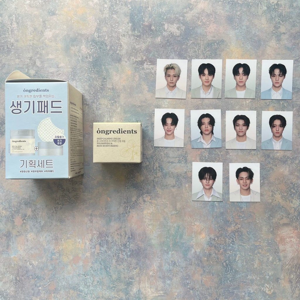 [READY] TREASURE ONGREDIENTS ID PHOTO / DEEP CALMING CREAM & TONER PADS // AQUA CHARGING ESSENCE & D