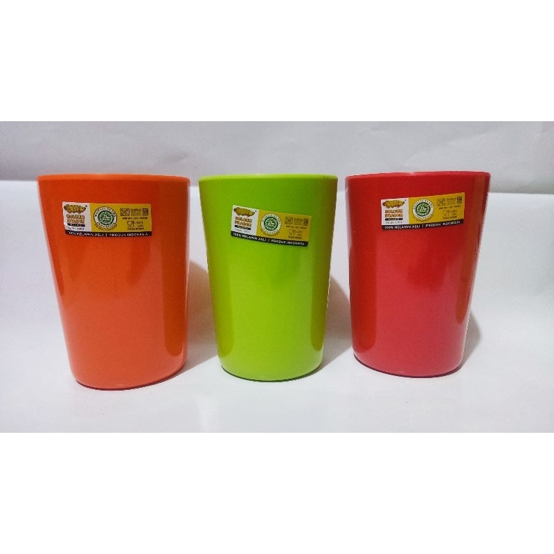 cangkir GOLDEN DRAGON GELAS MELAMIN POLOS 340ml