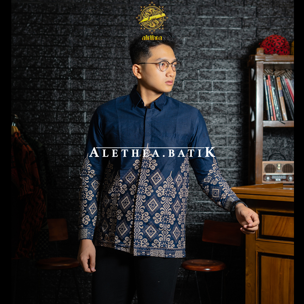Kemeja Batik Ajisaka Special Pria Reguler-fitting Katun Alethea batik