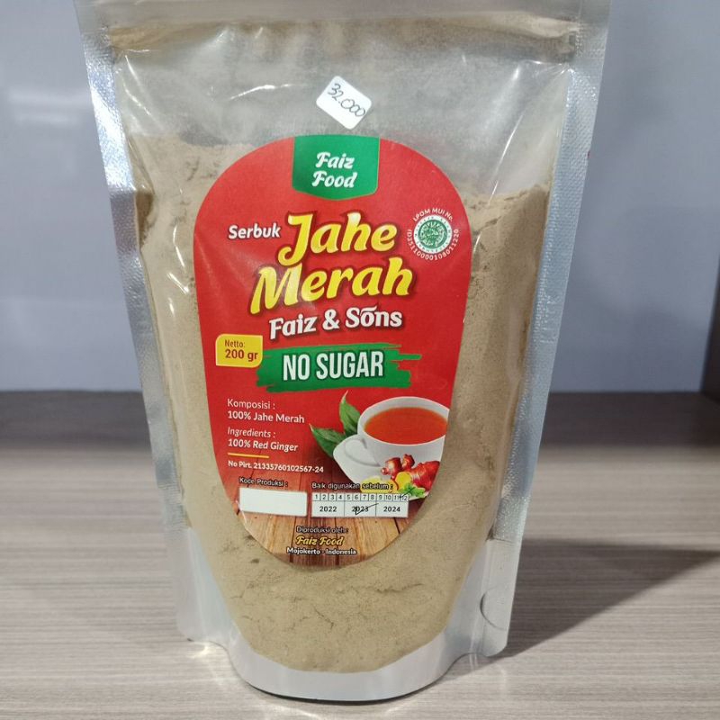 

Jahe Merah No Sugar