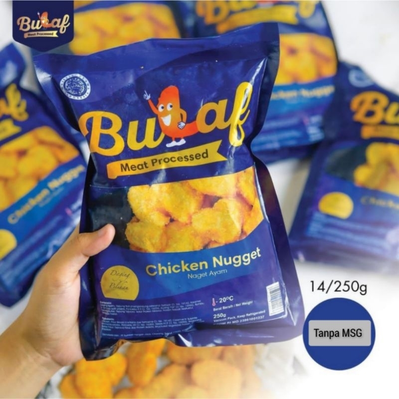 

Chicken Nugget Sehat Non MSG Bulaf / frozenfood bogor lauk instan nugget sosis sehat alami natural naget mpasi