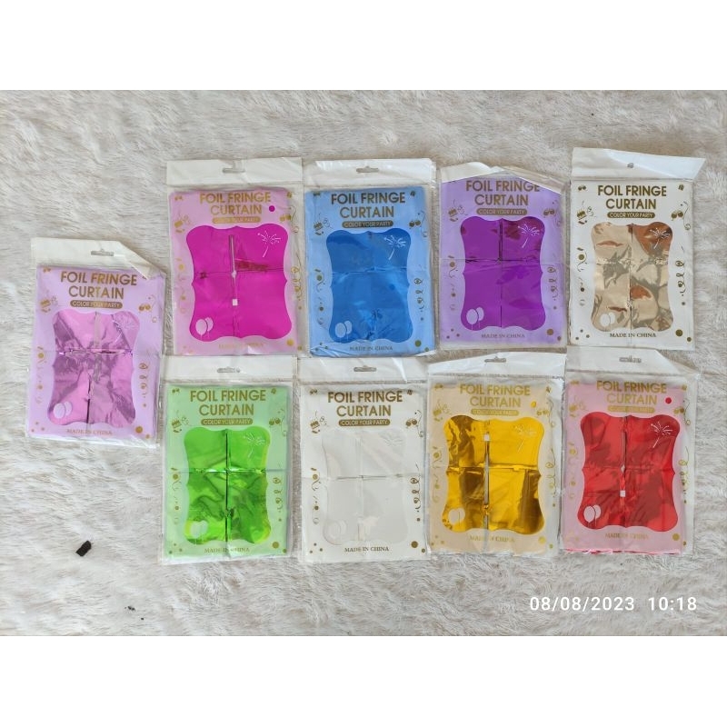 Tirai rumbai foil kotak / Backdrop curtain tirai foil kotak