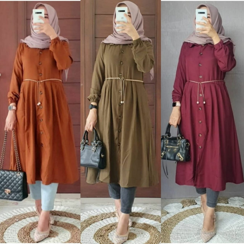 ABCD LABEL/  ORIYA TUNIK/ TUNIK MATT SHAKILA PREMIUM/ TUNIK POLOS/ TUNIK REMAJA KEKINIAN