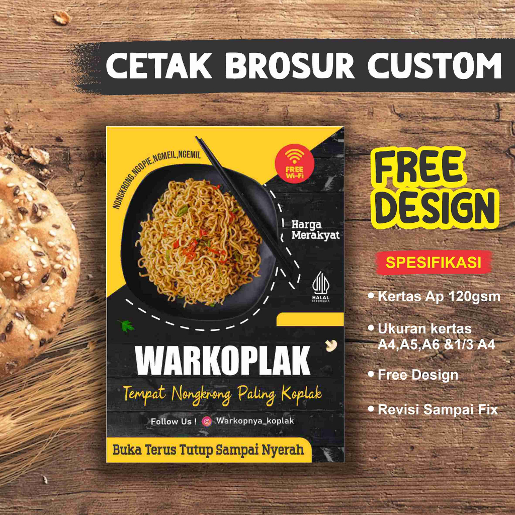 

CETAK BROSUR A6 A5 A4 FREE DESIGN
