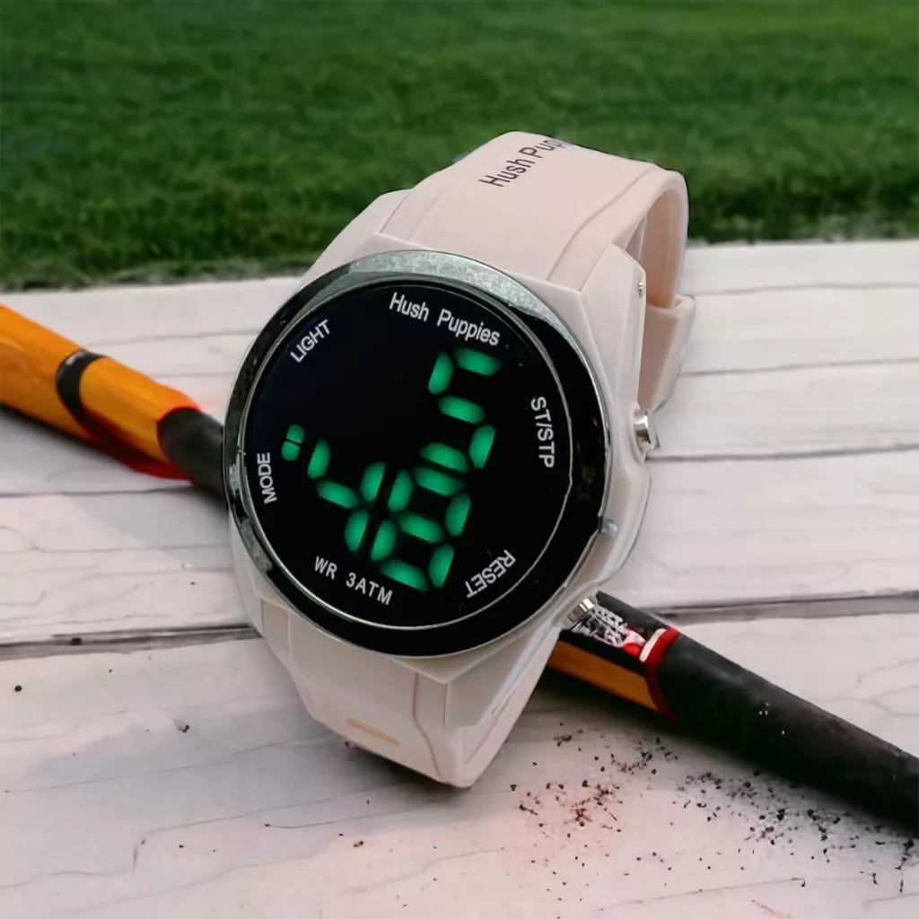 Jam Tangan Digital LED Pria Wanita Couple Anak Unisex Tali Rubber Premium Elegan Hush | J-DZ09