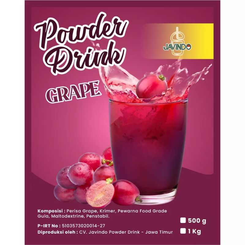 

serbuk minuman grape/anggur