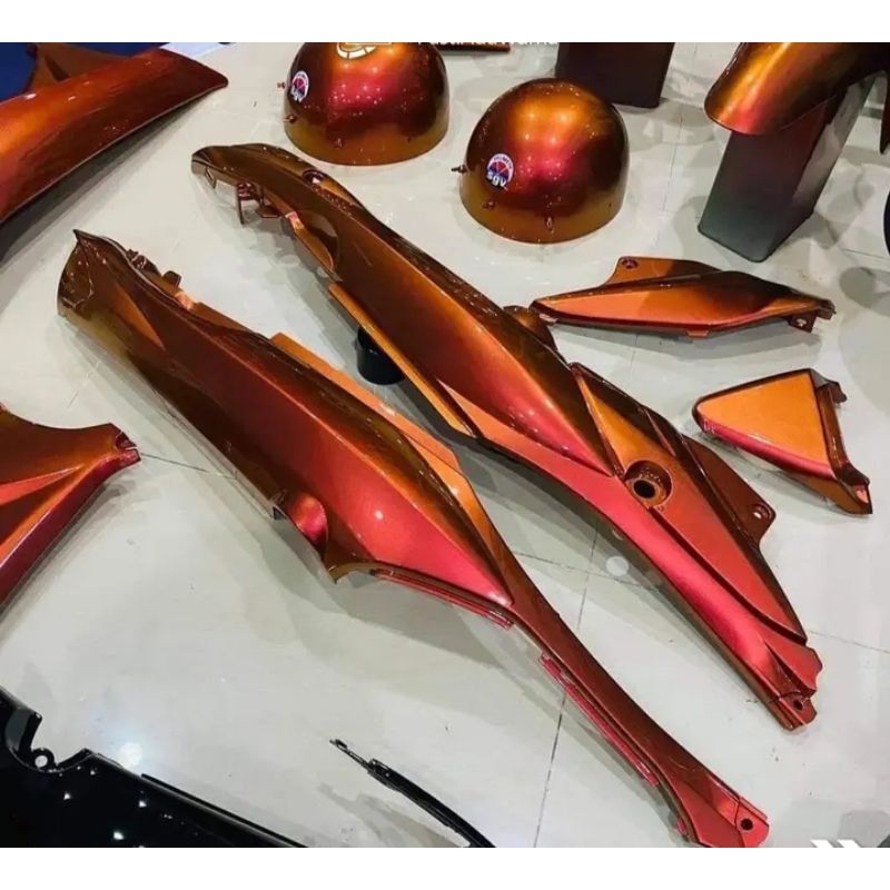 CAT BUNGLON 2/3 WARNA GOL RED ORANGE 100 MILI CAT MOBIL MOTOR