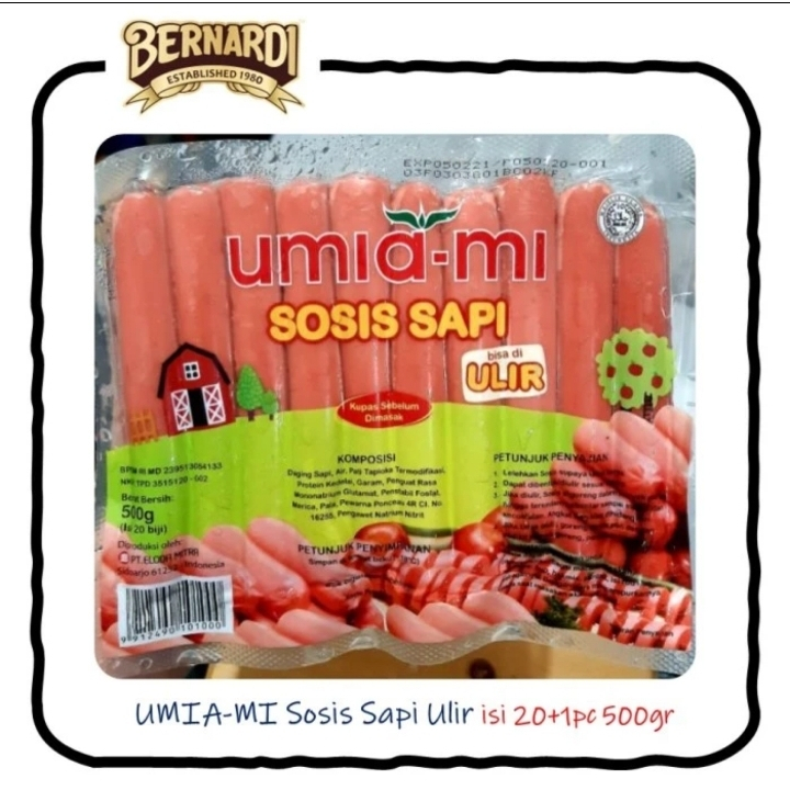 

Umia-mi Sosis Sapi Ulir 500Gr 20 pcs