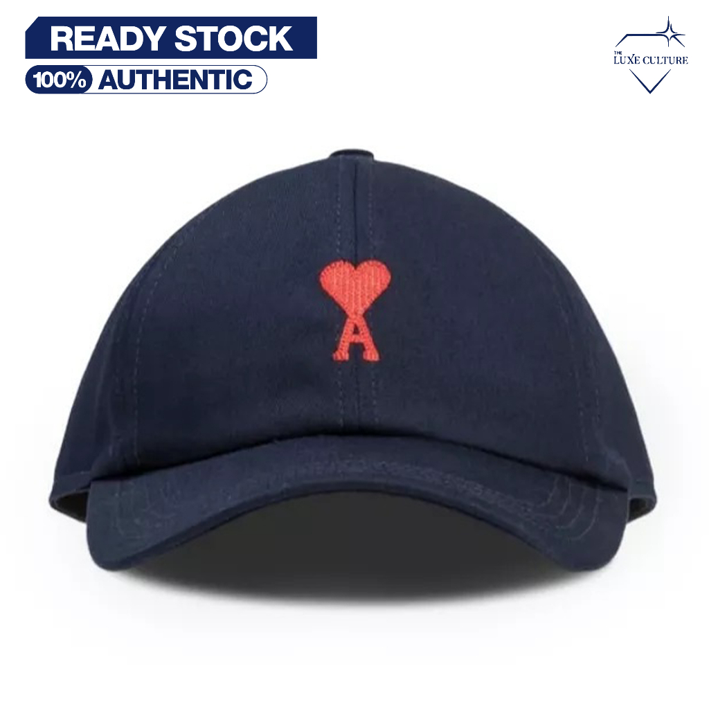 Ami Paris Navy Small Logo Cap / Topi Branded Original