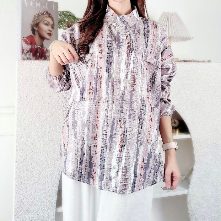 Kemeja Tunik Oversize Wanita Tiara