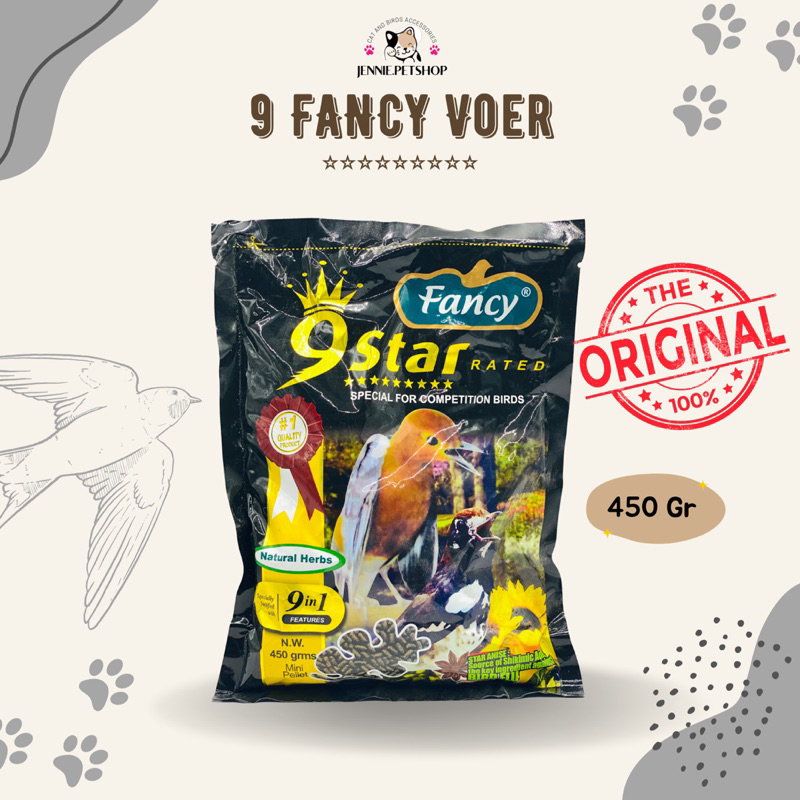 9 Fancy Voer - Makanan BurungFancy 9 in 1 Natural Herbs 450 Gr