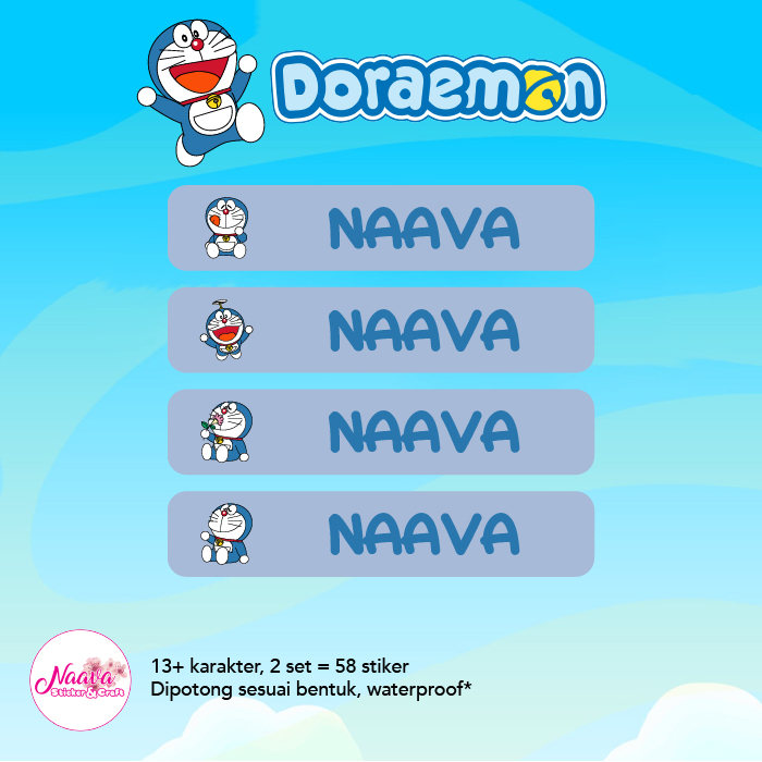 

STIKER LABEL PENSIL NAMA ANAK - DORAEMON