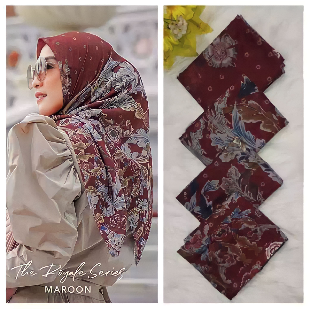 ( HARGA TERJANGKAU ) Kerudung Segi Empat Motif Premium Voal Lasercut Terbaru 2023 // Hijab Segi Empa