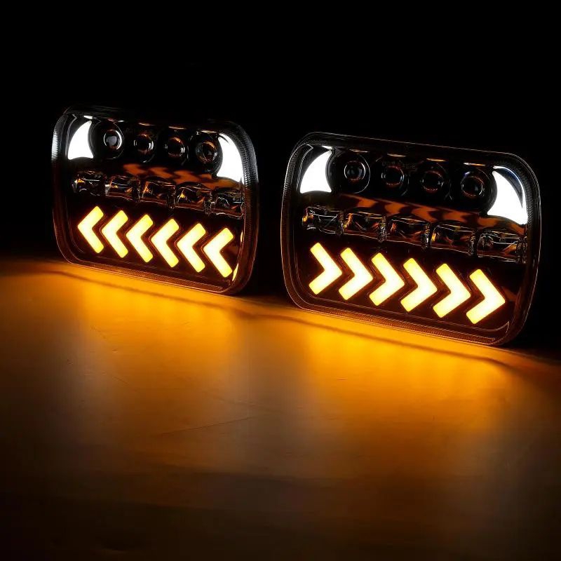 DAYMAKER LED KOTAK 6X7 INCH HEADLIGH HALLO DRL JEEP WRANGLER JY CHAROKE L300 DLL