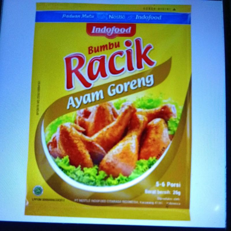 

Indofood bumbu racik ayam goreng 26gr