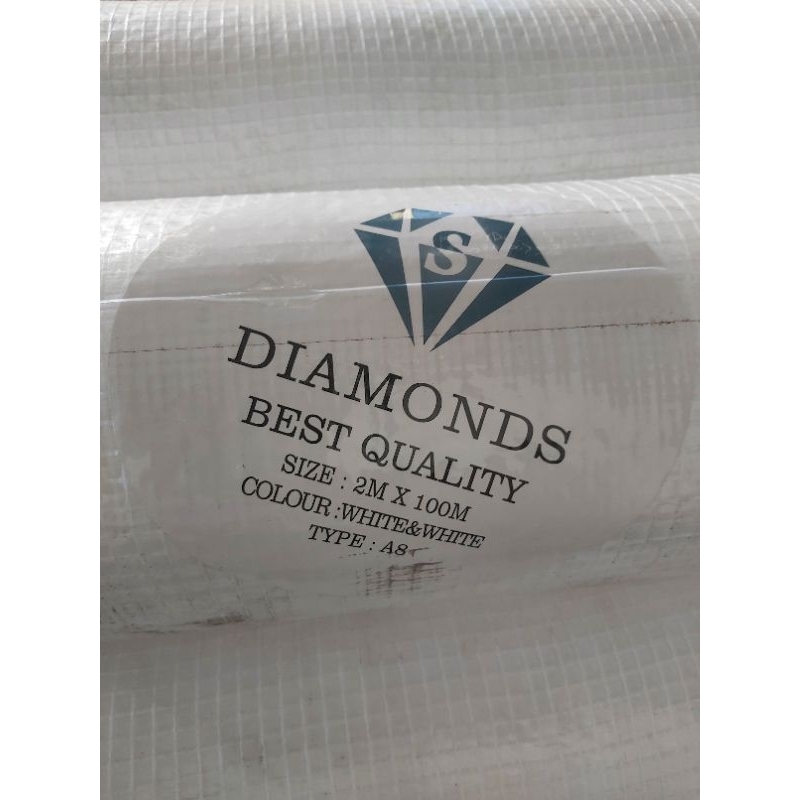 TERPAL DIAMONDS A8 PUTIH/TERPAL KANDANG AYAM BROILER/TERPAL TAMBAK DAN PROYEK