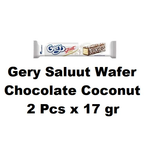 

Gery Saluut Wafer Chocolate Coconut 2 Pcs x 17 gr #SNS