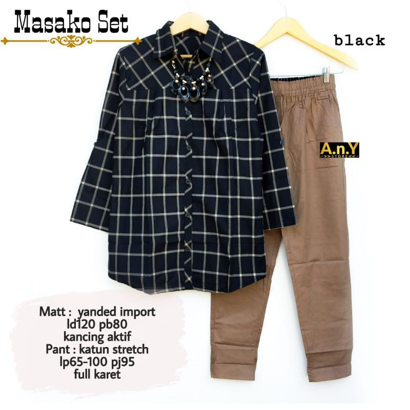 MUFASH - Setelan One Set Katun Wanita Jumbo Masako Set by ANY