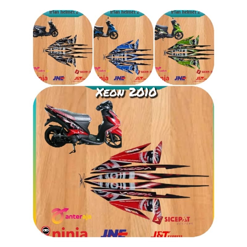 STIKER STICKER STRIPING YAMAHA XEON KARBU TAHUN 2010 STIKER TERLARIS STICKER TERBAGUS STRIPING STAND