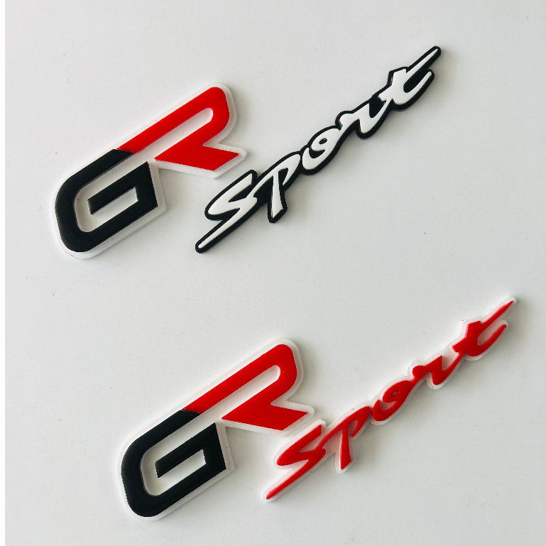 EMBLEM MOBIL GR SPORT / GAZOO RACING AKSESORIS MOBIL TOYOTA RUSH AVANZA EKSTERIOR 3D TIMBUL