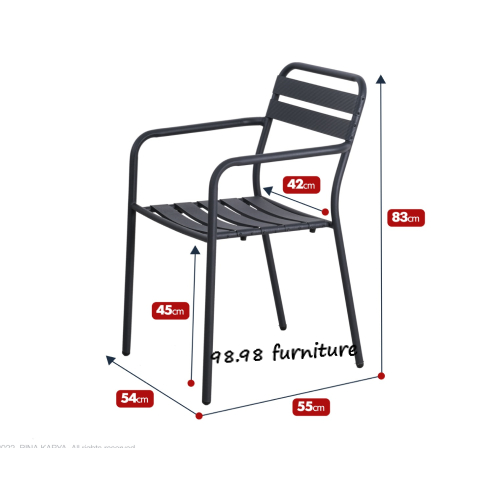 BINA KARYA STAR B CHAIR - Kursi Outdoor Taman - Cafe Besi - Medan
