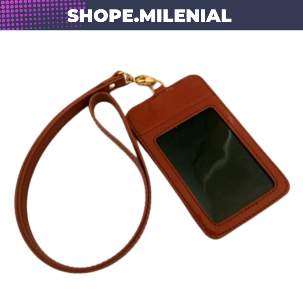 

Name Tag ID Card Holder Kulit Cole Lanyard Termurah Berkualitas PU